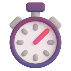 Stopwatch icon indicating no extra time investment