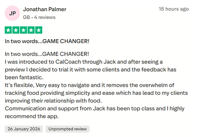 Client feedback screenshot